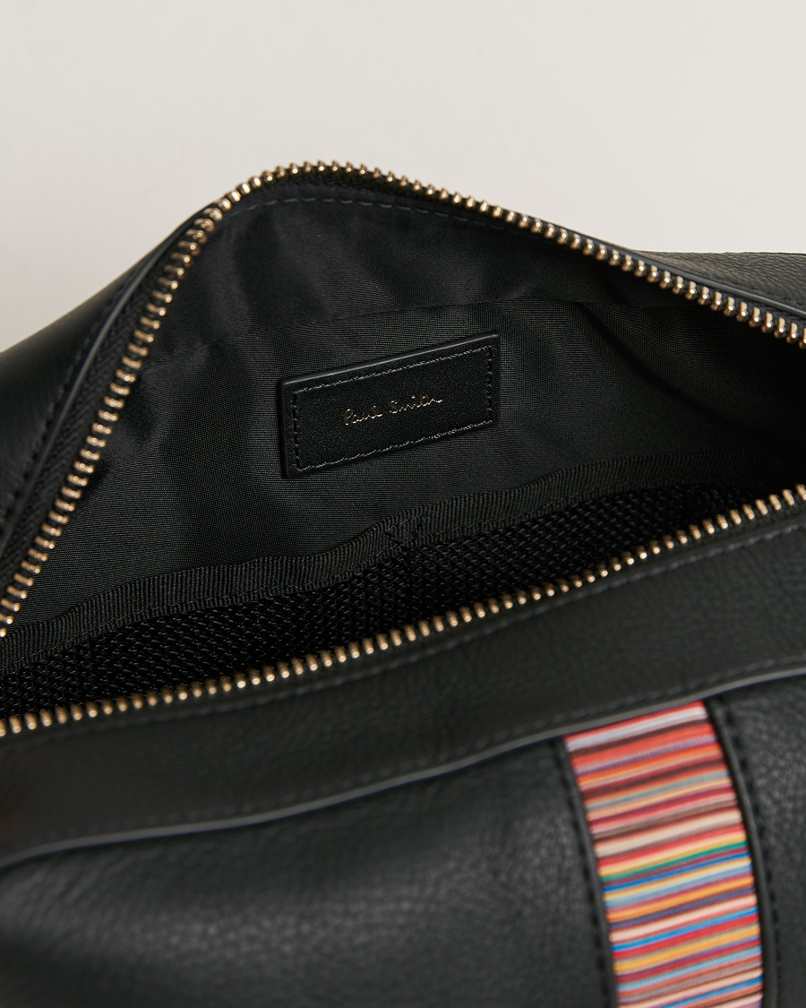 Herre | Paul Smith Leather Stripe Washbag Black | Paul Smith | Leather Stripe Washbag Black