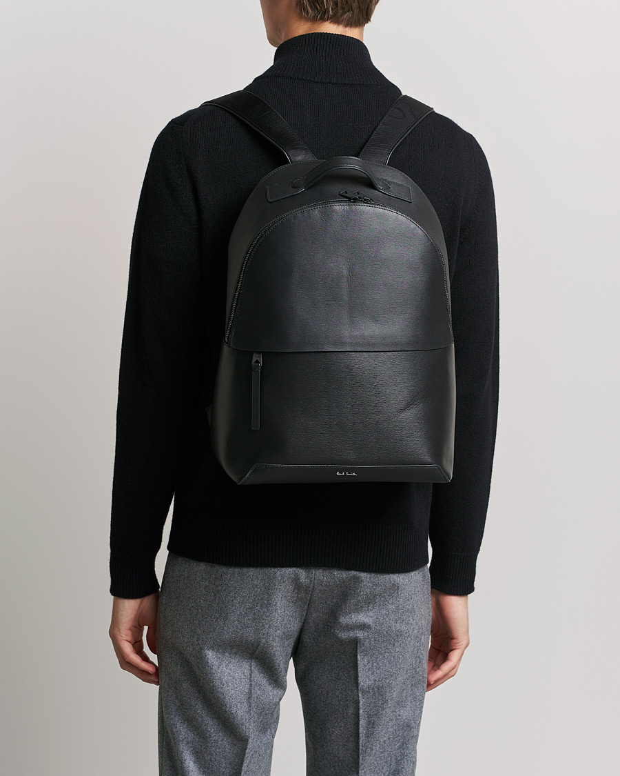Herre | Vesker | Paul Smith | Leather Backpack Black