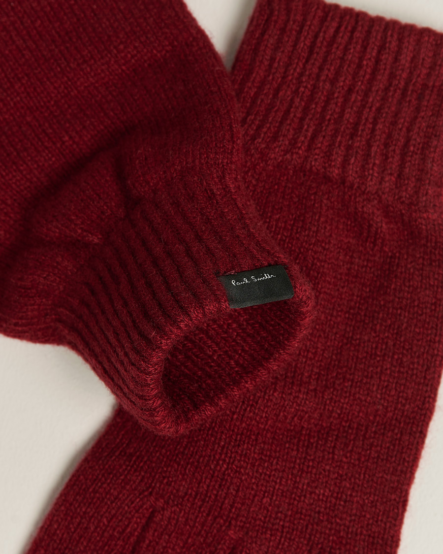 Herre | Paul Smith Chashmere Glove Red | Paul Smith | Chashmere Glove Red