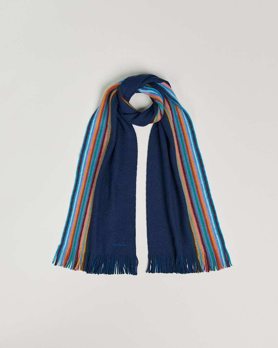 Herre | Paul Smith Merino Wool Scarf Blue | Paul Smith | Merino Wool Scarf Blue