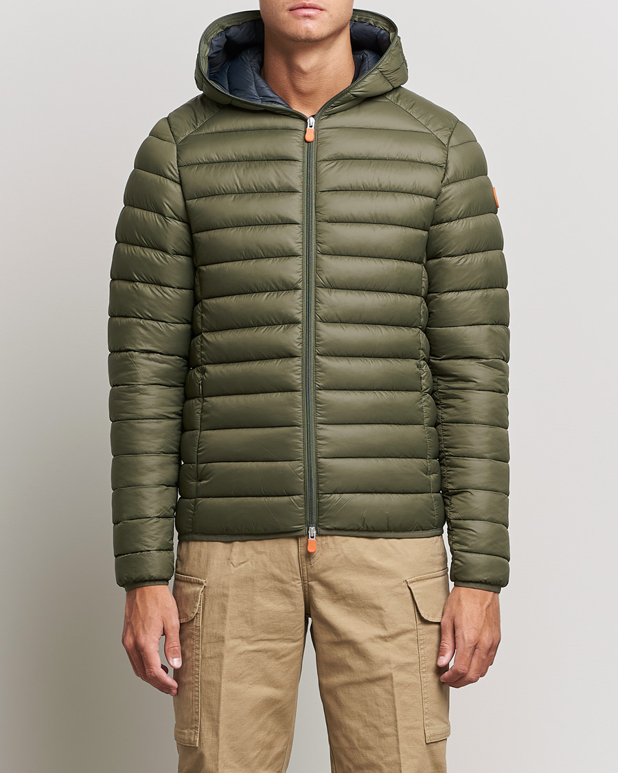 Herre | Jakker | Save The Duck | Donald Lightweight Padded Hooded Jacket Laurel Green