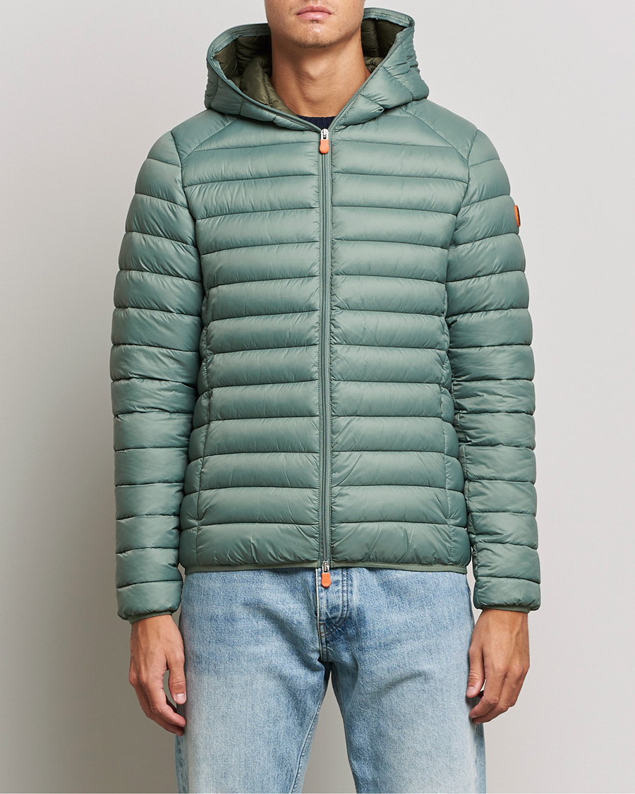Herre |  | Save The Duck | Donald Lightweight Padded Hooded Jacket Seaweed Green