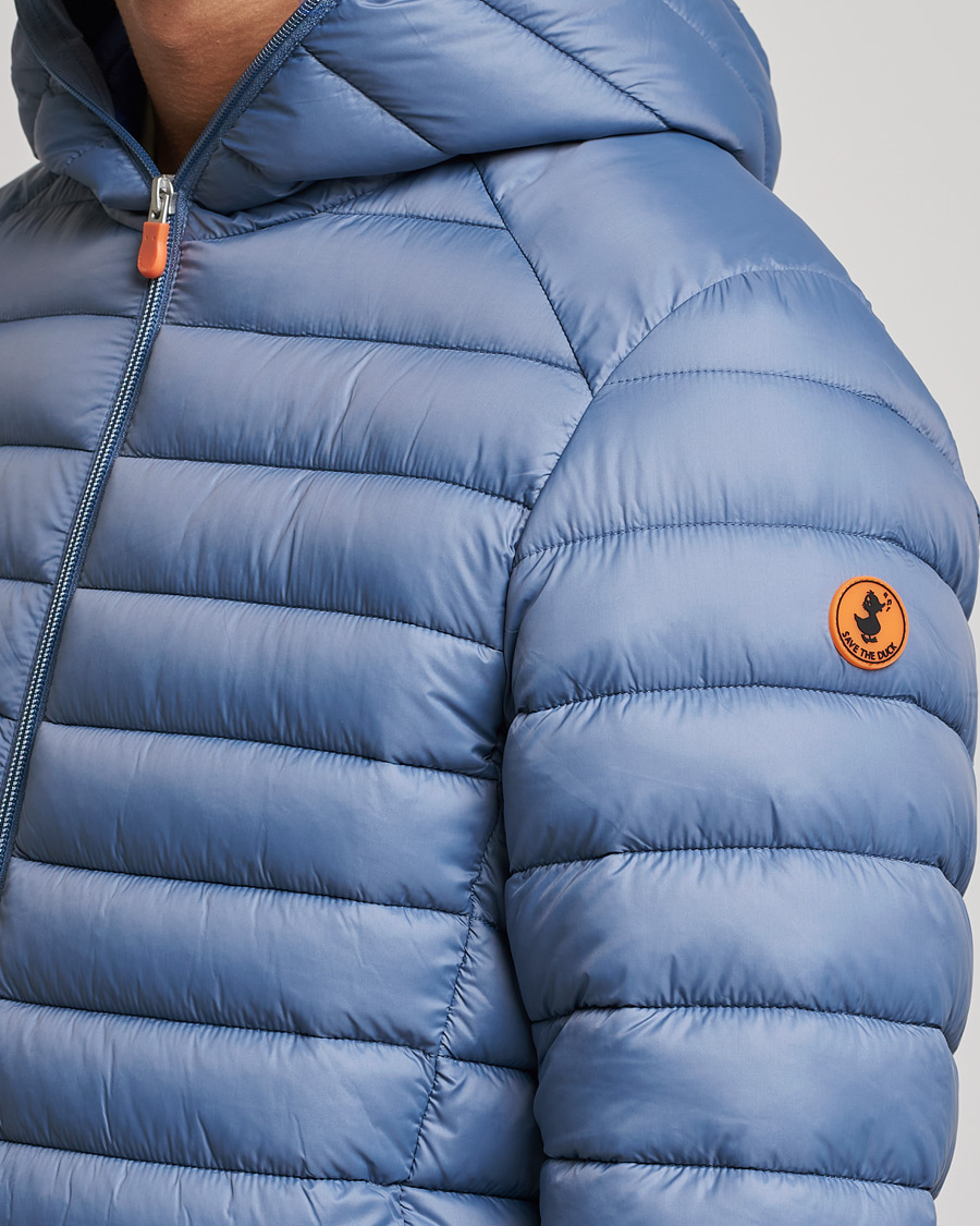 Herre | Jakker | Save The Duck | Donald Lightweight Padded Hooded Jacket Stone Blue