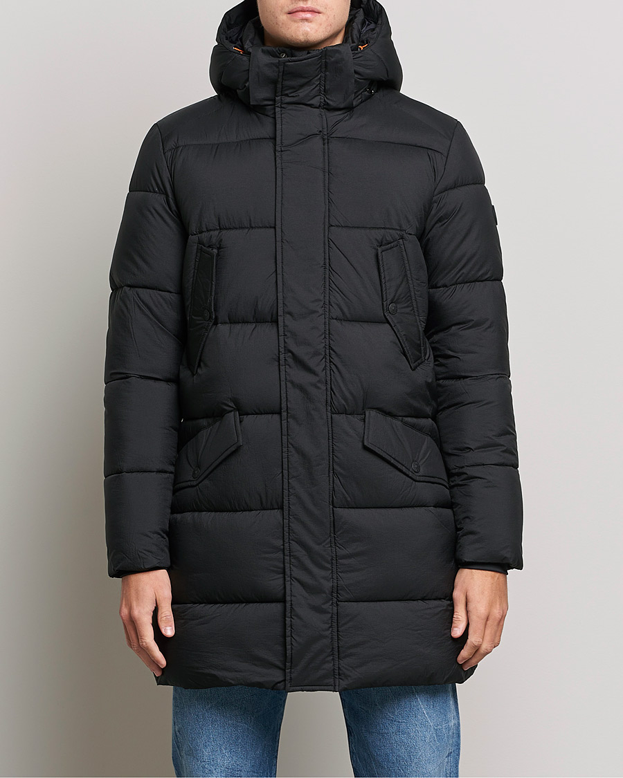 Herre | Parkas | Save The Duck | Jeremy Crinkle Nylon Parka Black