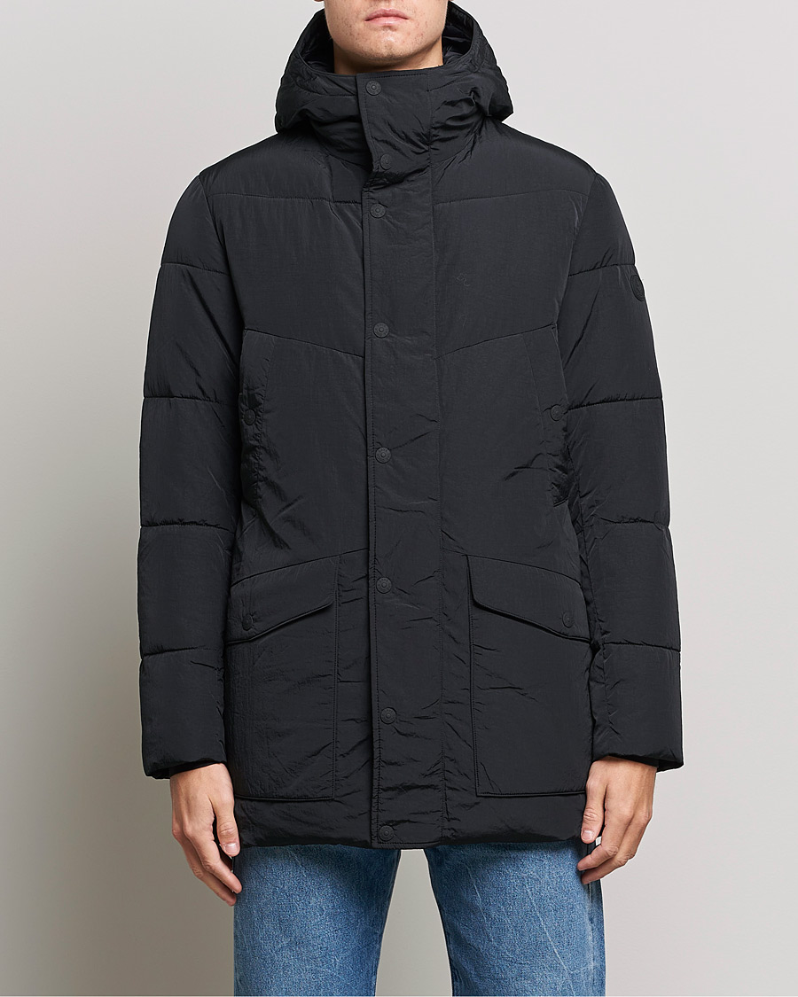 Herre | Parkas | Save The Duck | Elvis Crinkle Nylon Parka Black