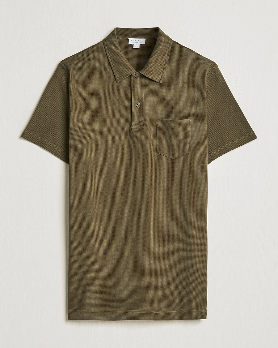 Herre |  | Sunspel | Riviera Polo Shirt Dark Moss