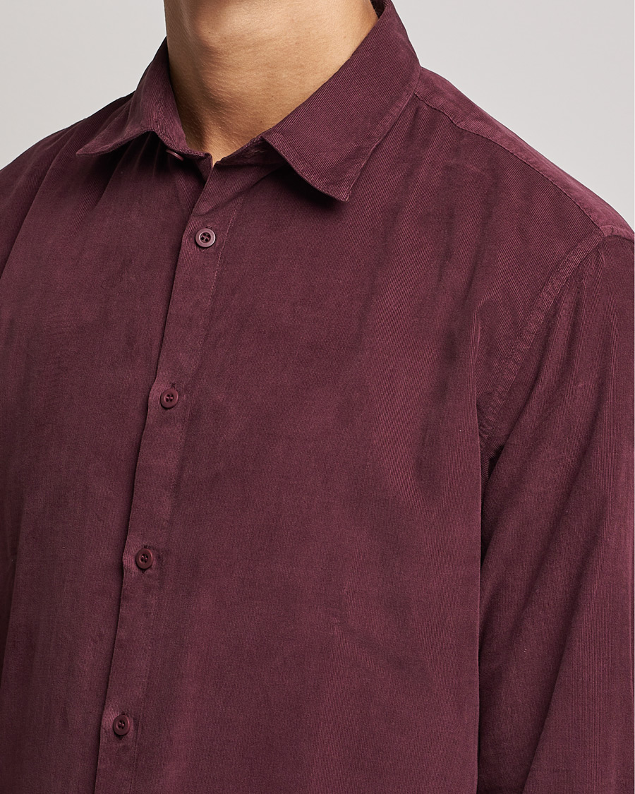 Herre | Skjorter | Sunspel | Cotton Baby Cord Shirt Port
