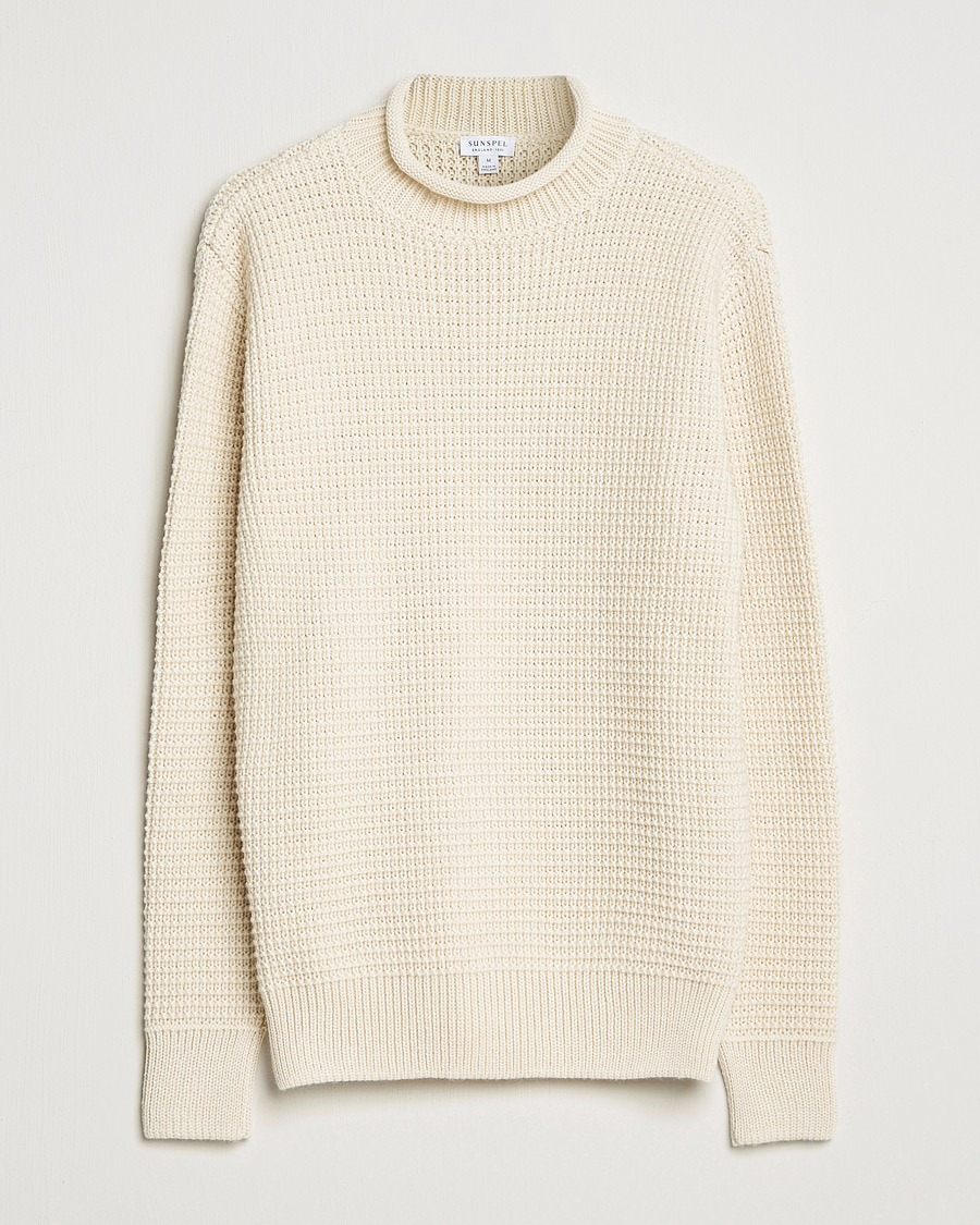 Herre | Gensere | Sunspel | Fisherman Jumper Ecru