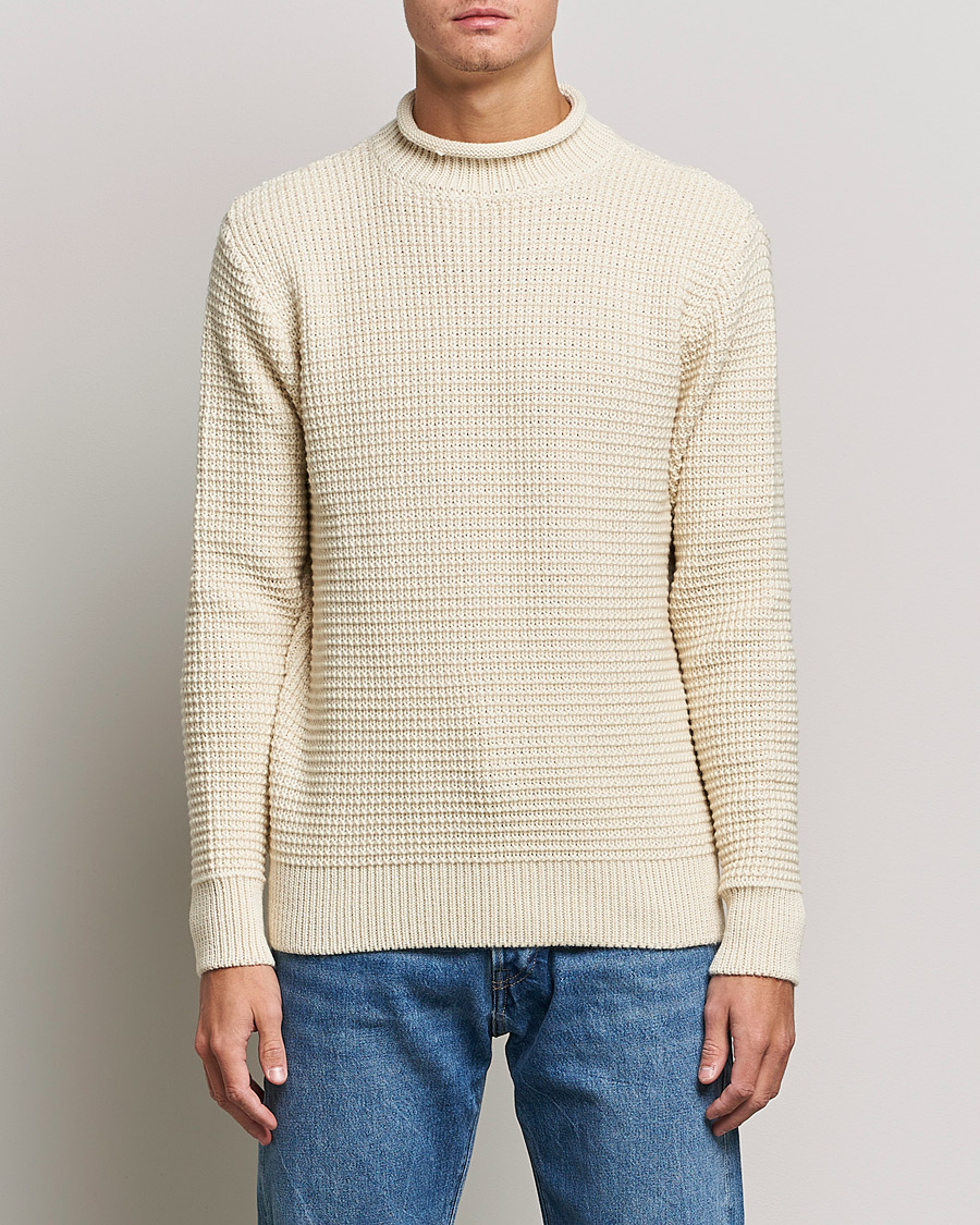 Herre | Gensere | Sunspel | Fisherman Jumper Ecru