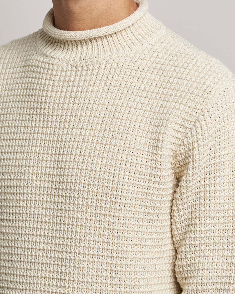 Herre | Gensere | Sunspel | Fisherman Jumper Ecru