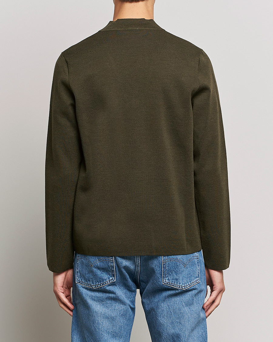 Herre | Gensere | Sunspel | Merino Milano Cardigan Dark Moss