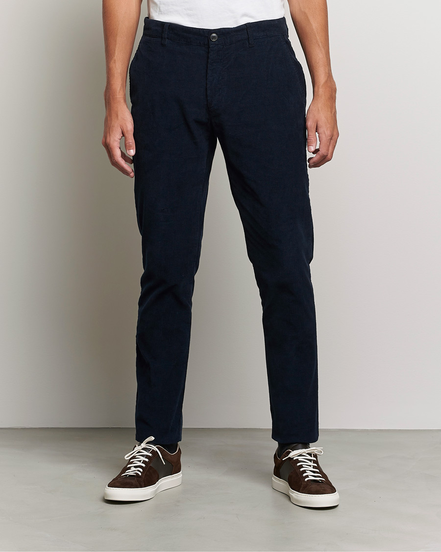 Herre |  | Sunspel | Cotton Corduroy Trousers Navy