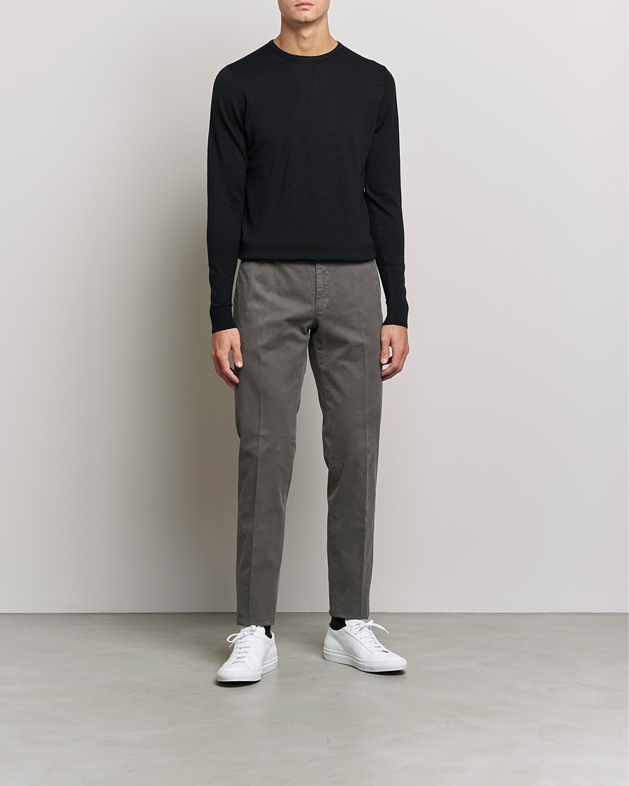 Herre | Gensere | Sunspel | Crew Neck Jumper Black