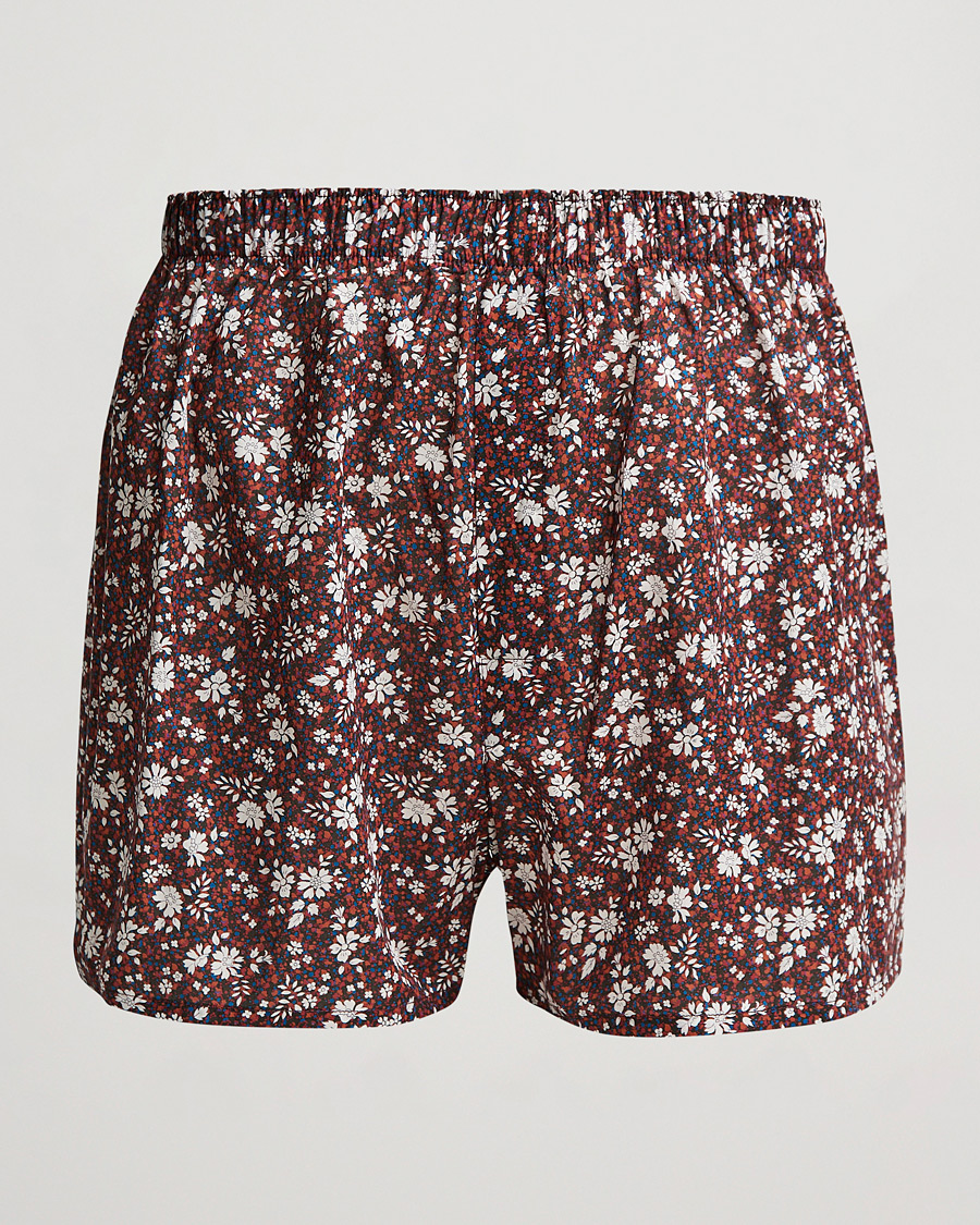 Herre | Undertøy | Sunspel | Liberty Printed Cotton Boxer Shorts Red