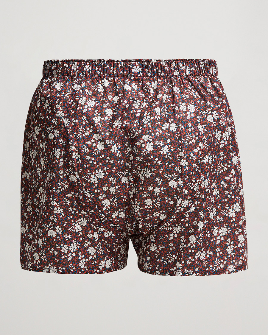 Herre | Undertøy | Sunspel | Liberty Printed Cotton Boxer Shorts Red