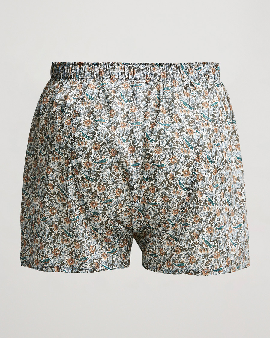 Herre | Undertøy | Sunspel | Liberty Printed Cotton Boxer Shorts White