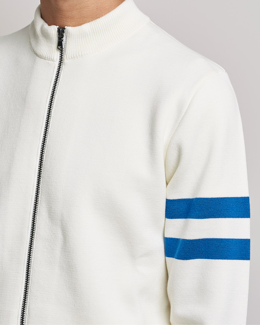 Herre | Gensere | Sunspel | Paul Weller Extra Fine Merino Zip Cardigan White