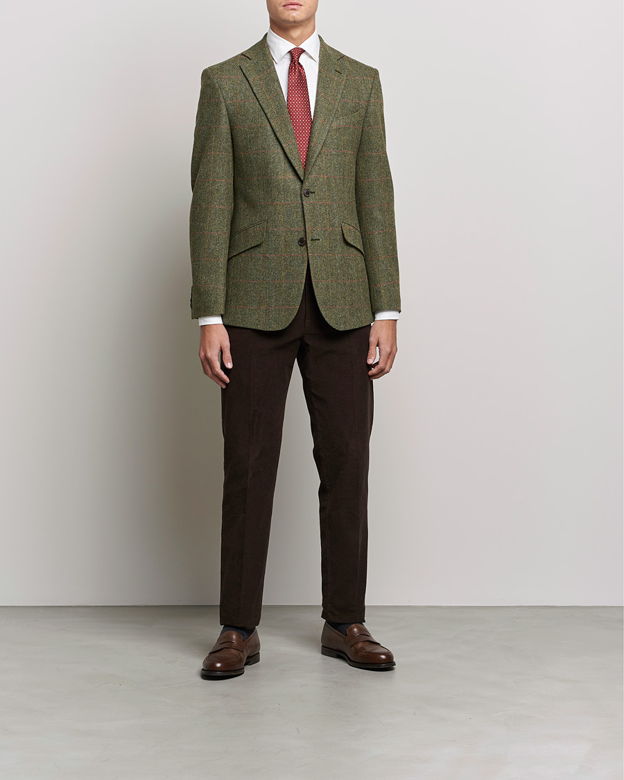Herre | Dressjakker | Walker Slater | Edward Lambswool Tweed Blazer Green