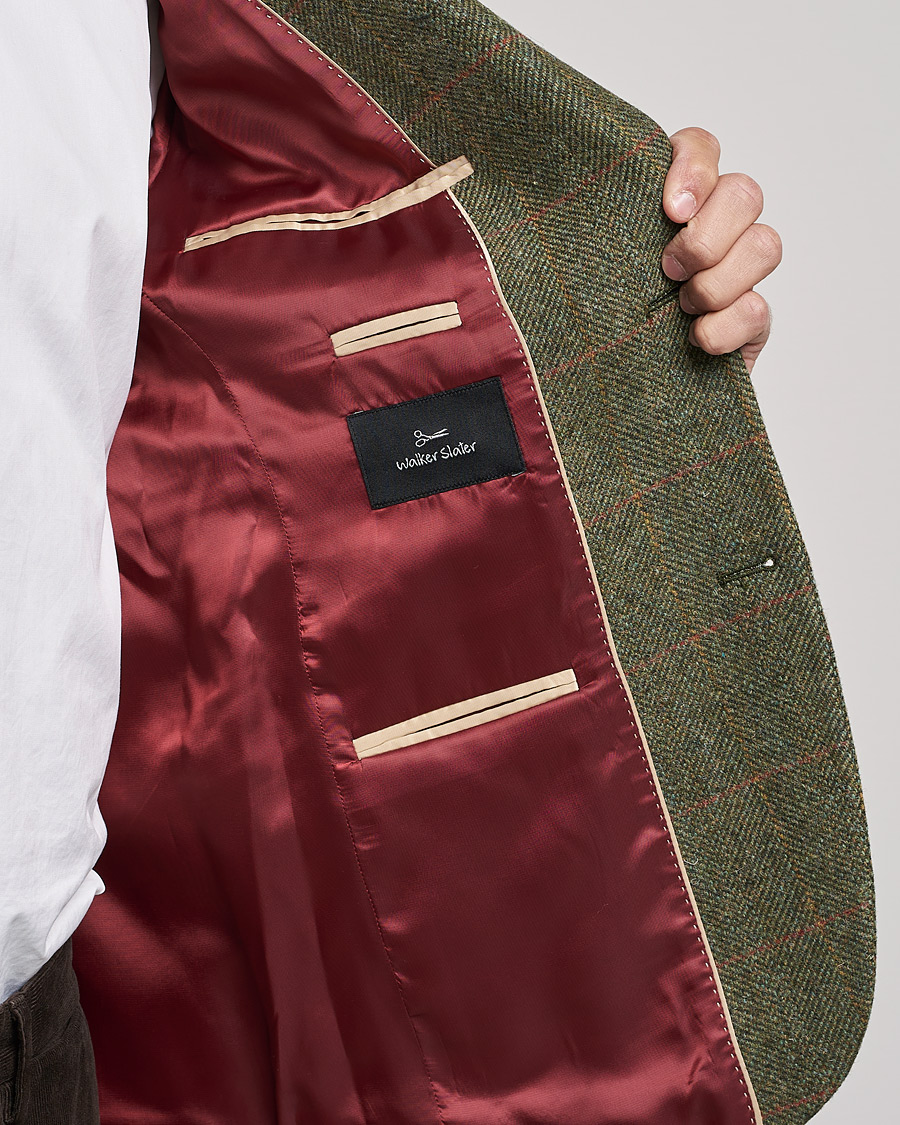 Herre | Dressjakker | Walker Slater | Edward Lambswool Tweed Blazer Green
