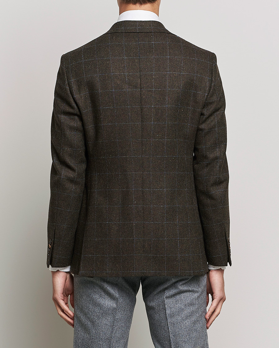 Herre | Dressjakker | Walker Slater | Edward Lambswool Windowpane Blazer Dark Brown