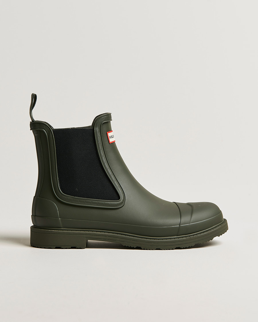 Herre | Kalosjer og gummistøvler | Hunter Boots | Commando Chelsea Boot Dark Olive