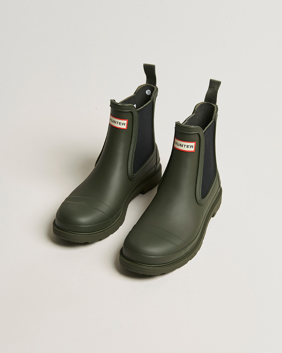 Herre | Kalosjer og gummistøvler | Hunter Boots | Commando Chelsea Boot Dark Olive