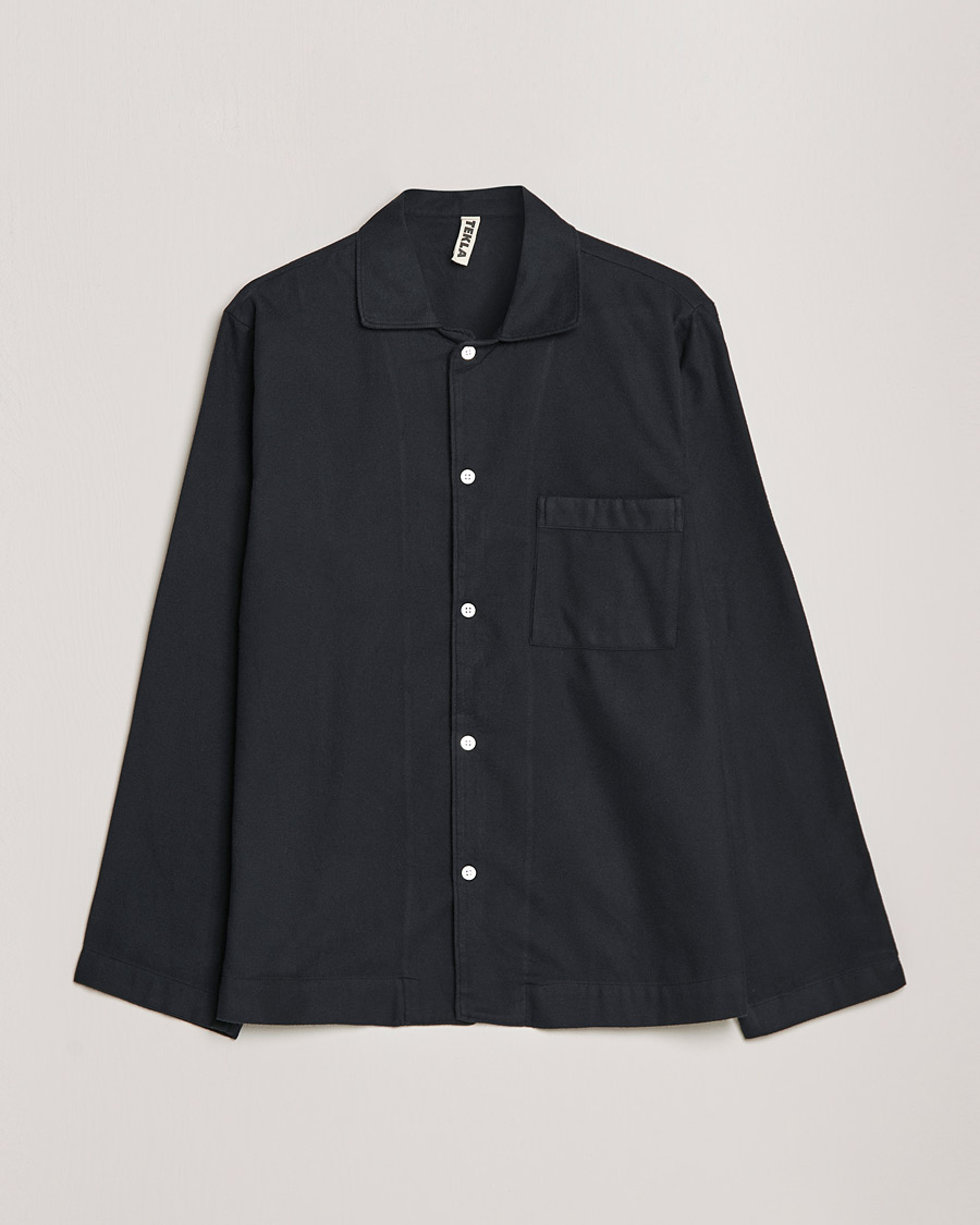 Herre | Pyjamaser og badekåper | Tekla | Flannel Pyjama Shirt Lucid Black