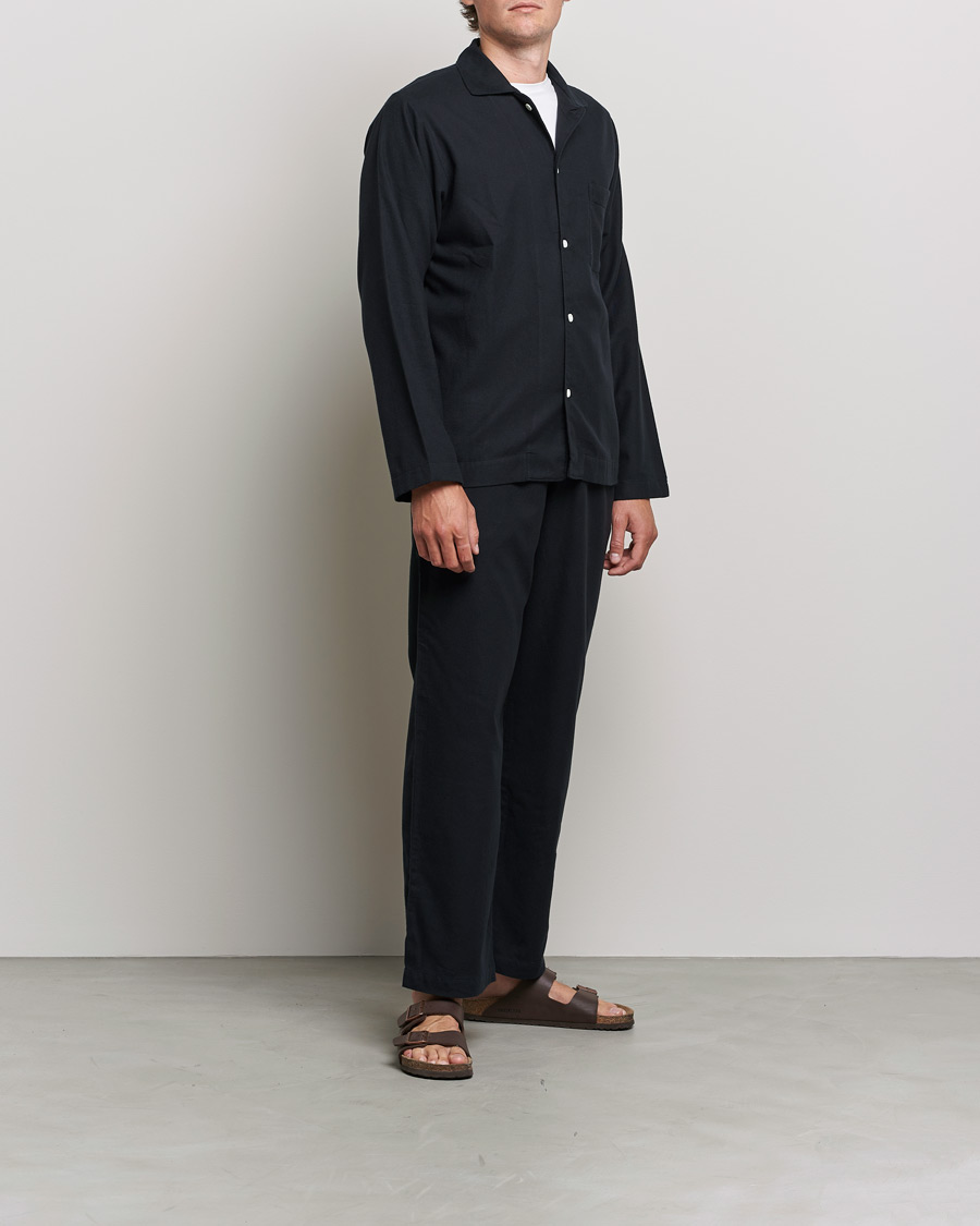 Herre | Pyjamaser og badekåper | Tekla | Flannel Pyjama Shirt Lucid Black