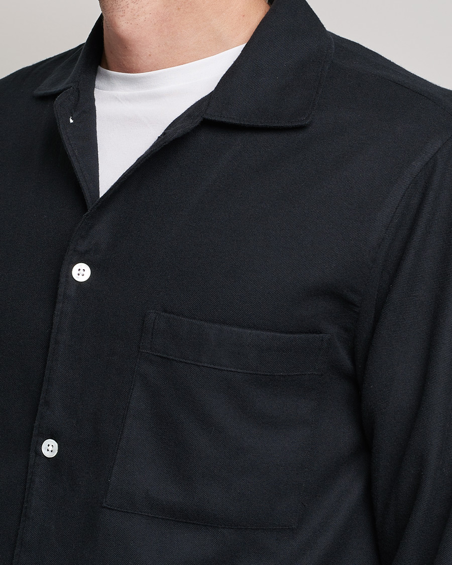 Herre | Pyjamaser og badekåper | Tekla | Flannel Pyjama Shirt Lucid Black