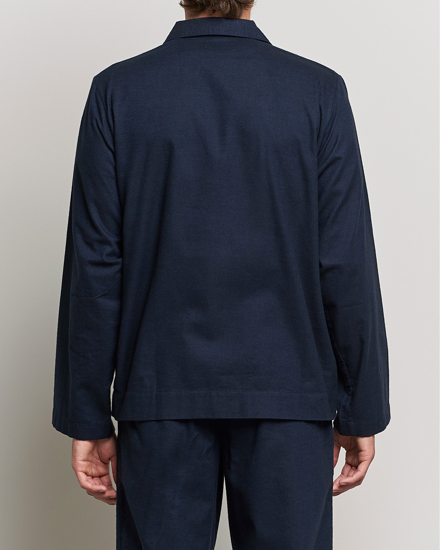Herre | Pyjamaser og badekåper | Tekla | Flannel Pyjama Shirt Midnight Blue