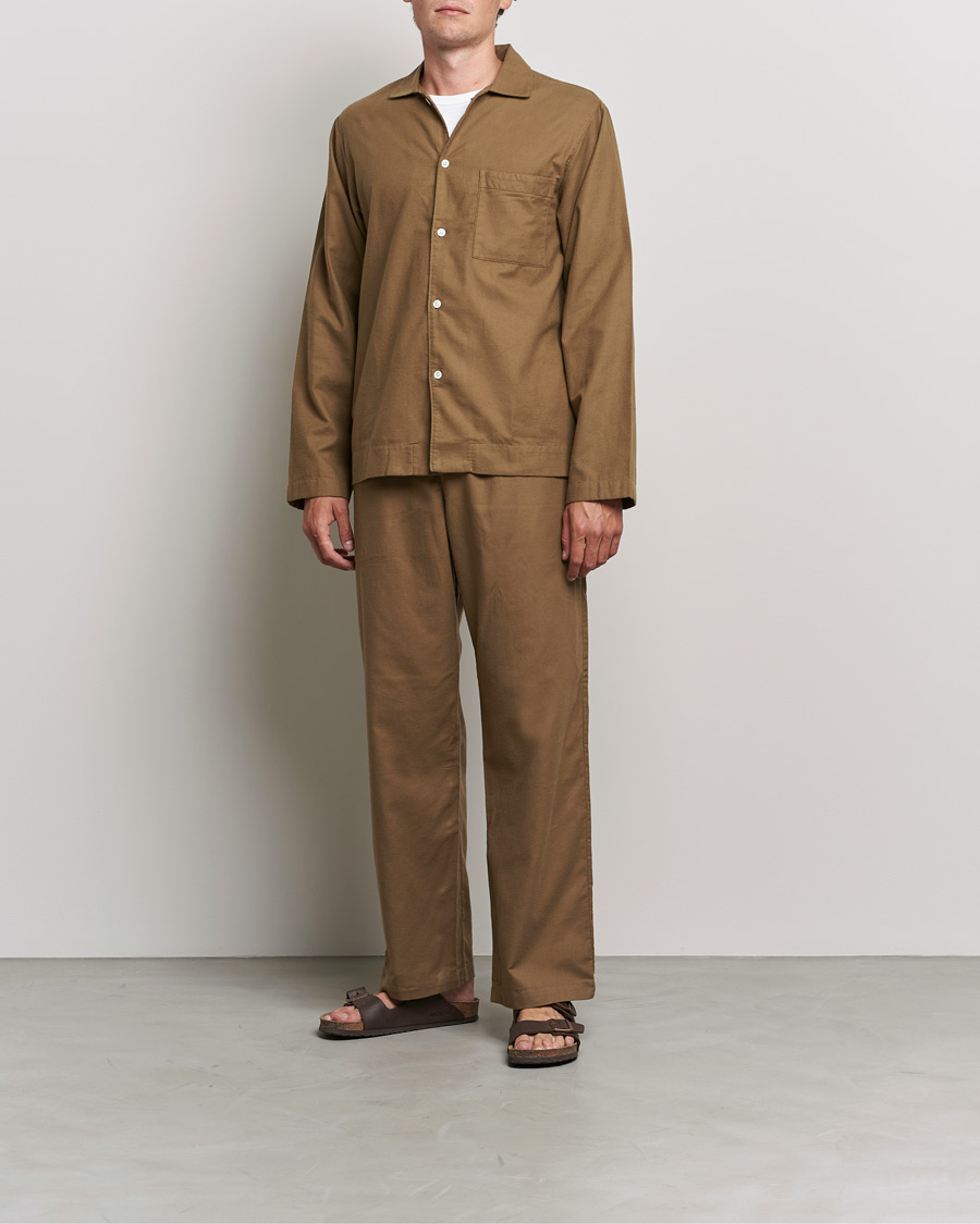 Herre |  | Tekla | Flannel Pyjama Shirt Moss