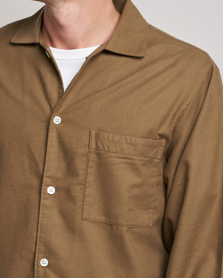 Herre | Pyjamaser og badekåper | Tekla | Flannel Pyjama Shirt Moss