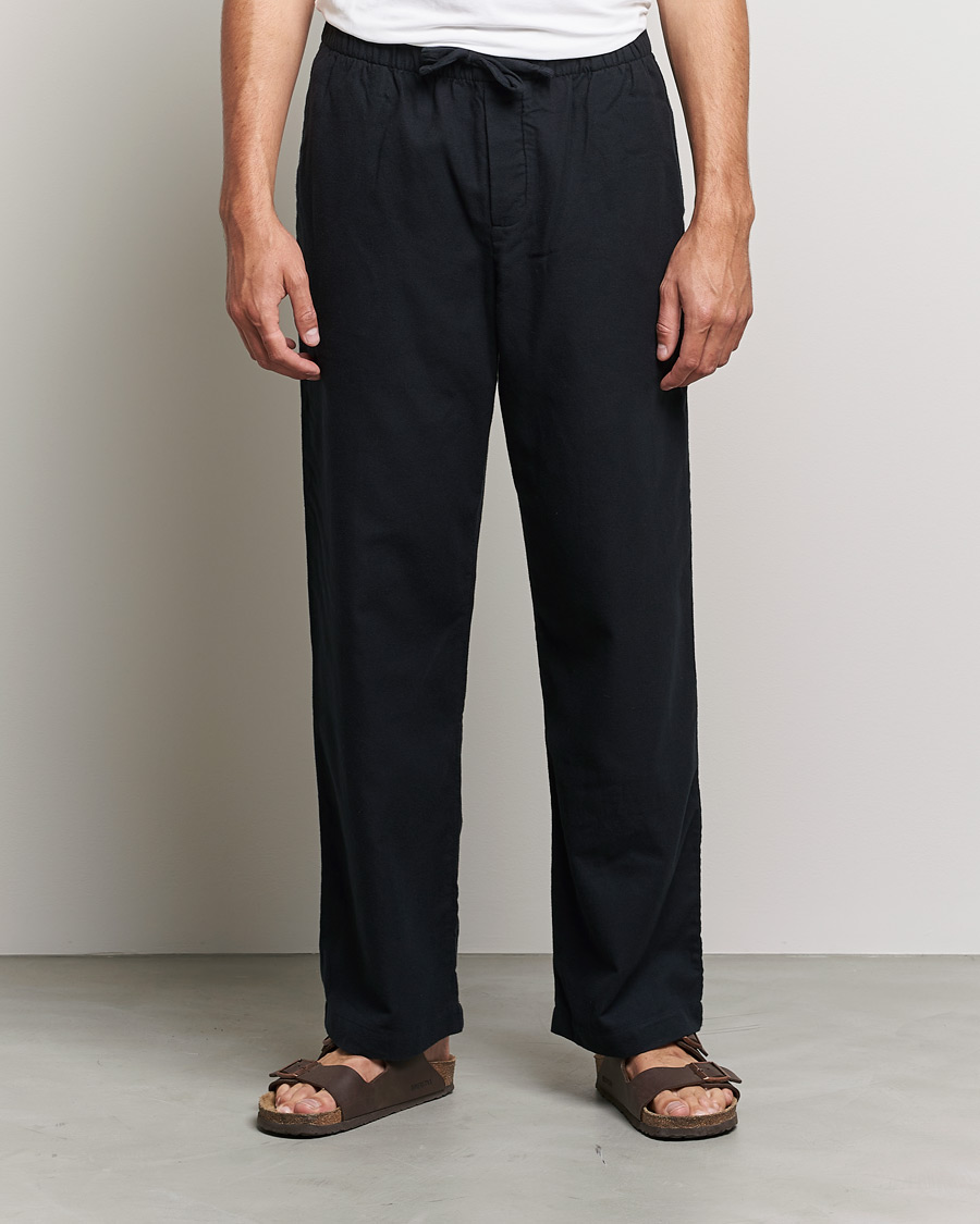 Herre | | Tekla | Flannel Pyjama Pants Lucid Black
