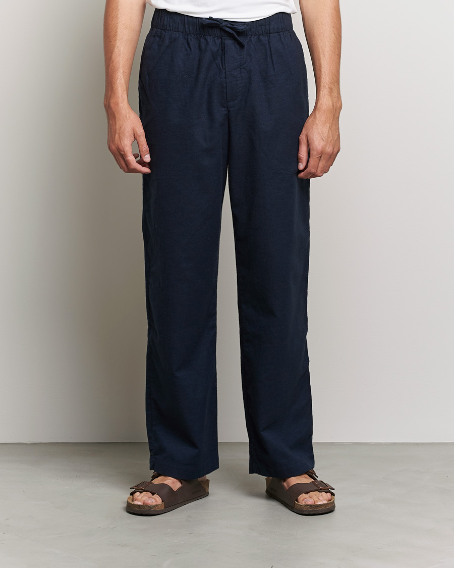 Herre | | Tekla | Flannel Pyjama Pants Midnight Blue