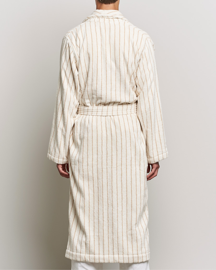 Herre | Tekla Organic Terry Classic Bathrobe Sienna Stripes | Tekla | Organic Terry Classic Bathrobe Sienna Stripes