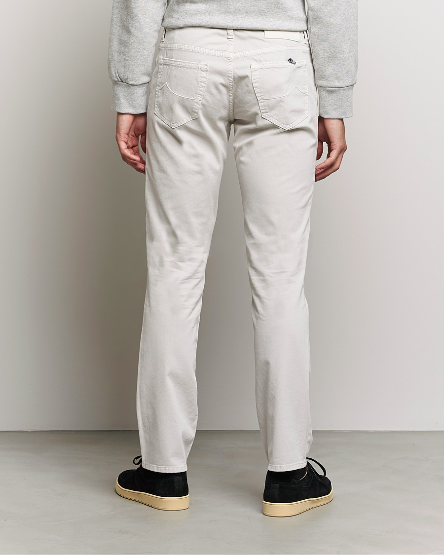 Herre | Bukser | Jacob Cohën | Bard 5-Pocket Cotton Trousers Off White