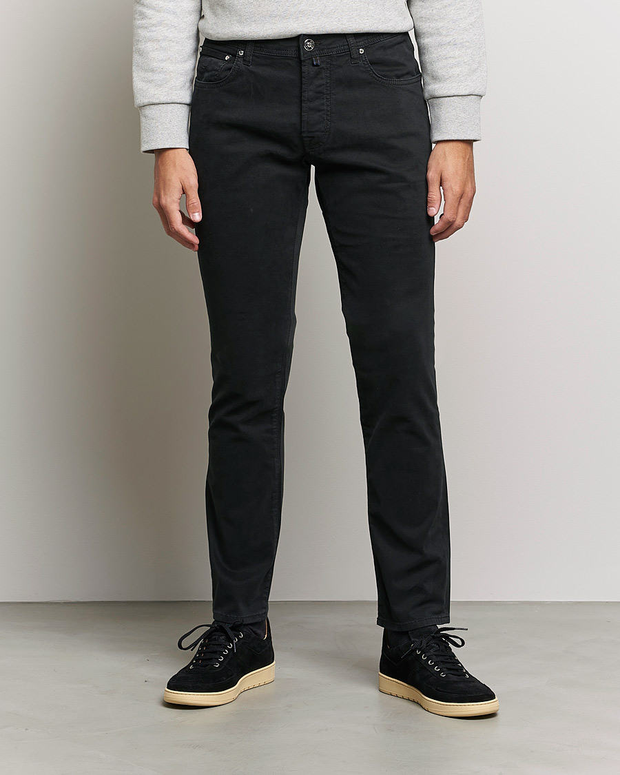 Herre | Bukser | Jacob Cohën | Bard 5-Pocket Cotton Trousers Black