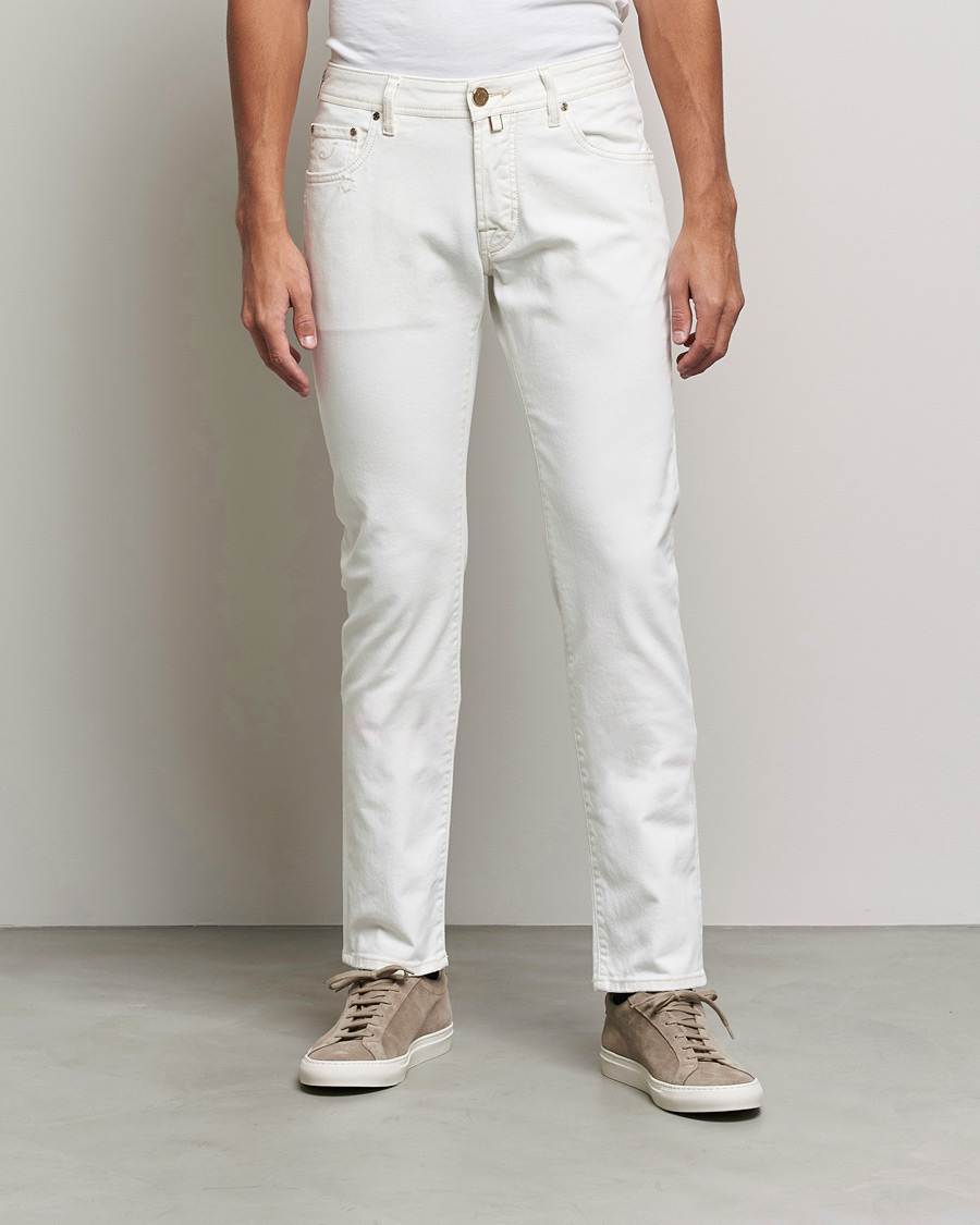Herre | Jacob Cohën | Jacob Cohën | Nick Bio Cotton Slim Fit Jeans Off White