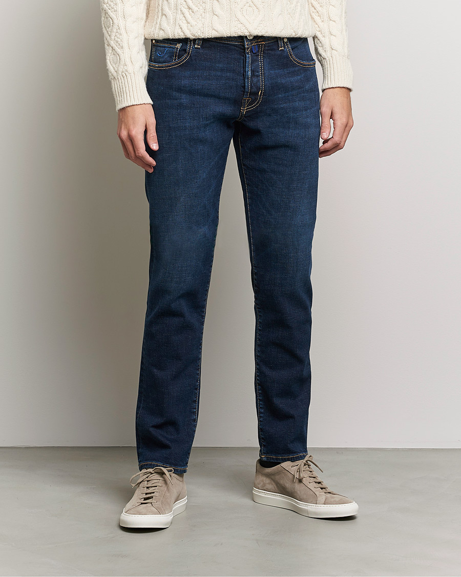 Herre | Jeans | Jacob Cohën | Nick Slim Fit Organic Cotton Jeans Mid Blue
