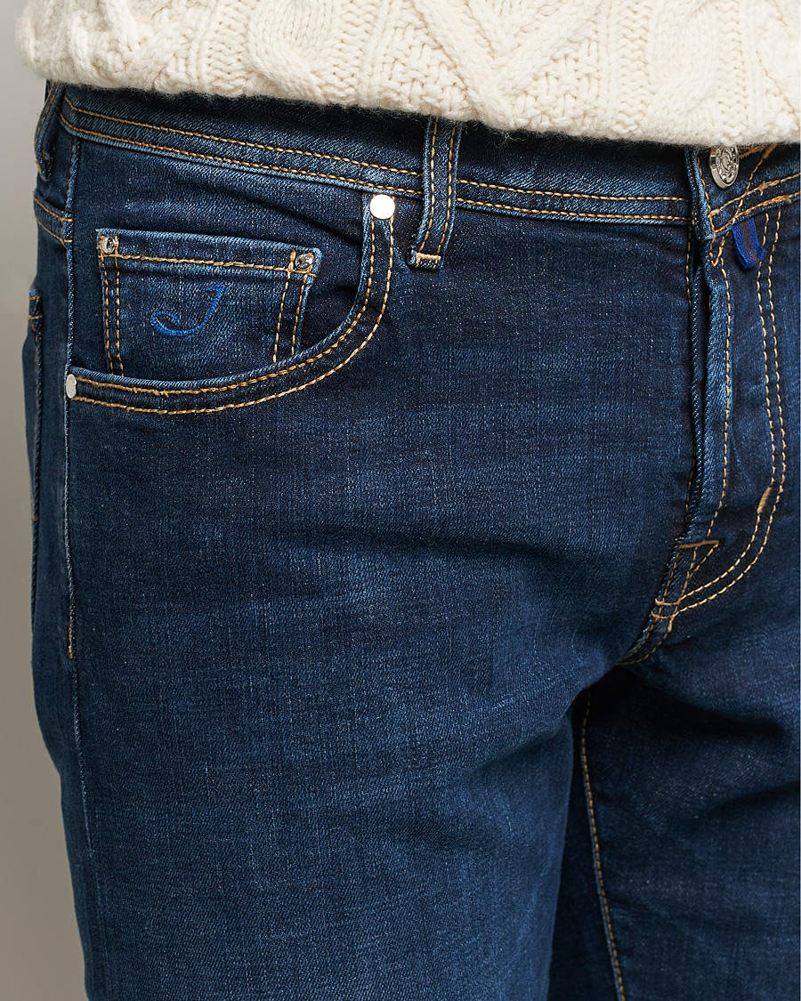 Herre | Jeans | Jacob Cohën | Nick Slim Fit Organic Cotton Jeans Mid Blue