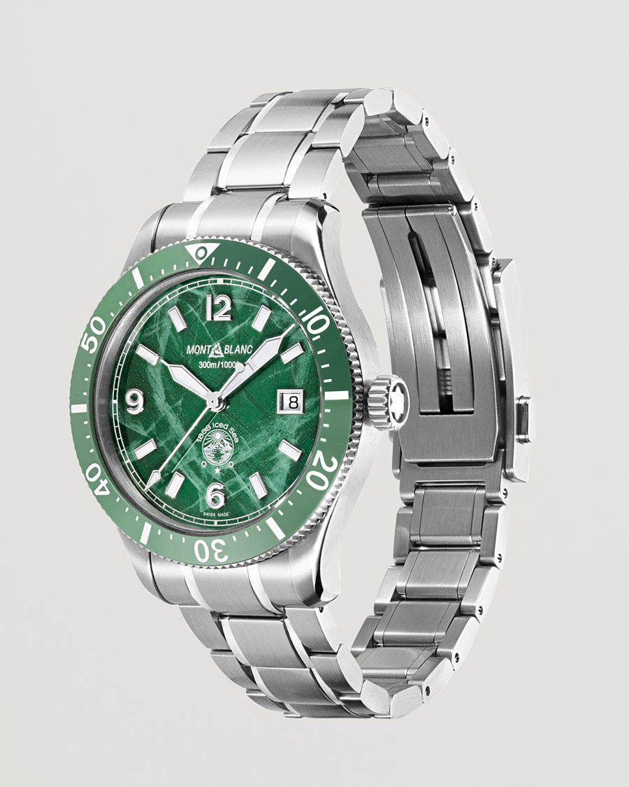 Herre | Lenke i rustfritt stål | Montblanc | 1858 Iced Sea Automatic 41mm Green