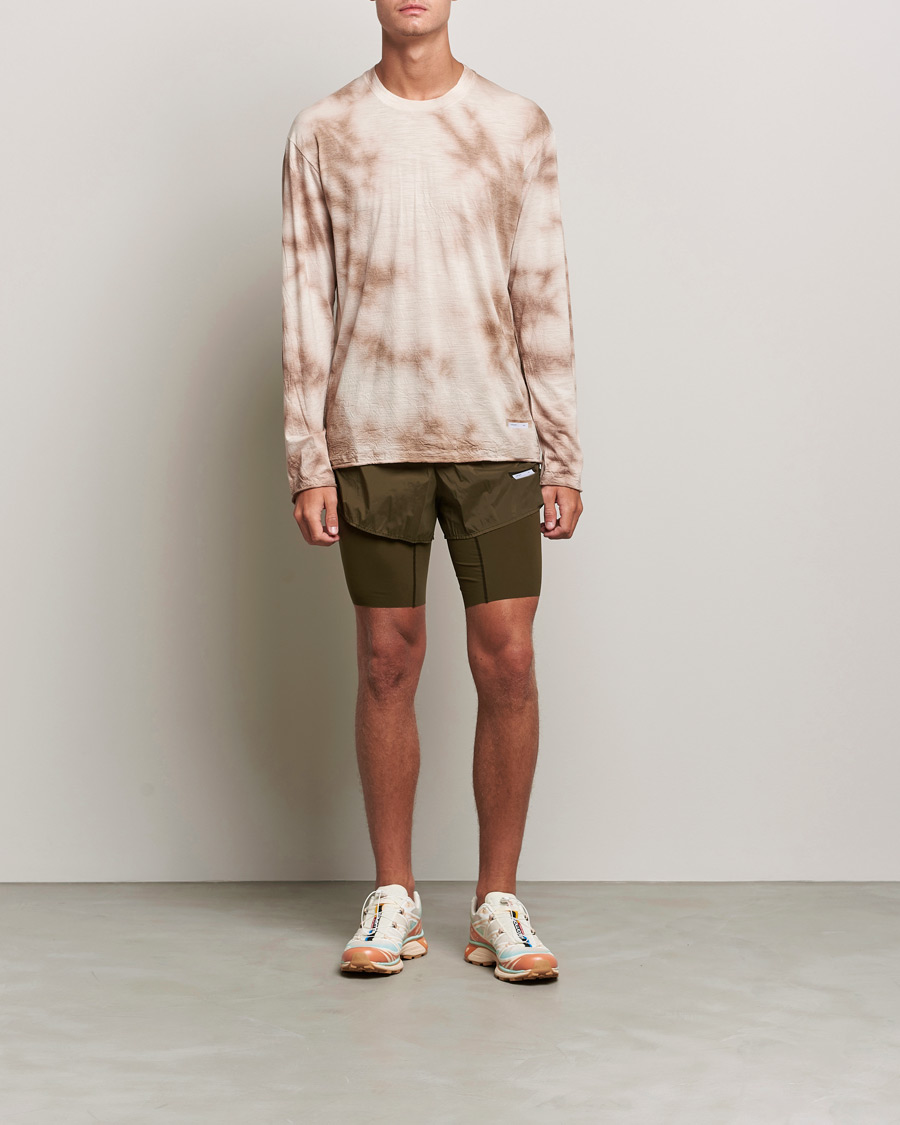 Herre | T-Shirts | Satisfy | CloudMerino Long Sleeve T-Shirt Thrush Batik