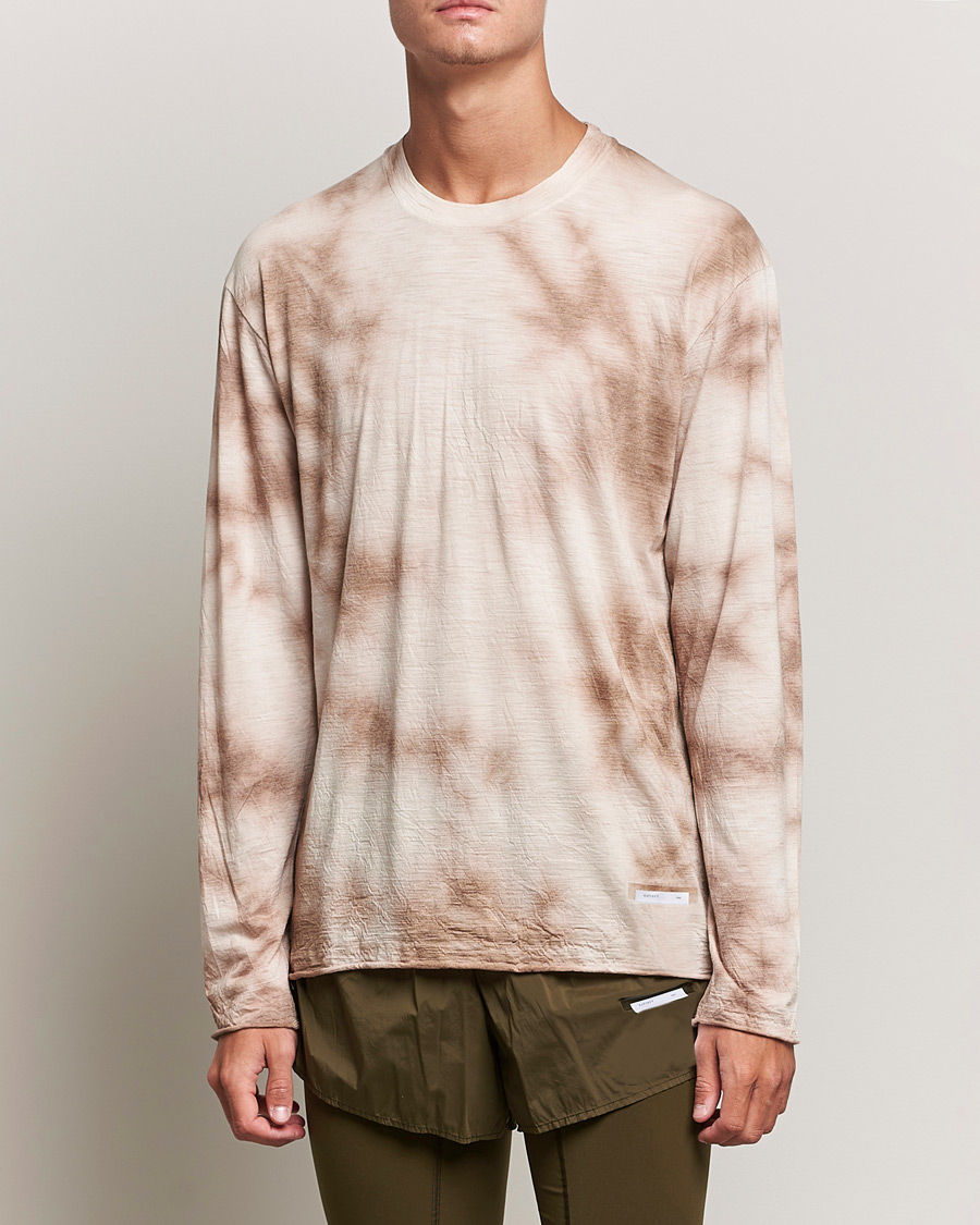 Herre | T-Shirts | Satisfy | CloudMerino Long Sleeve T-Shirt Thrush Batik