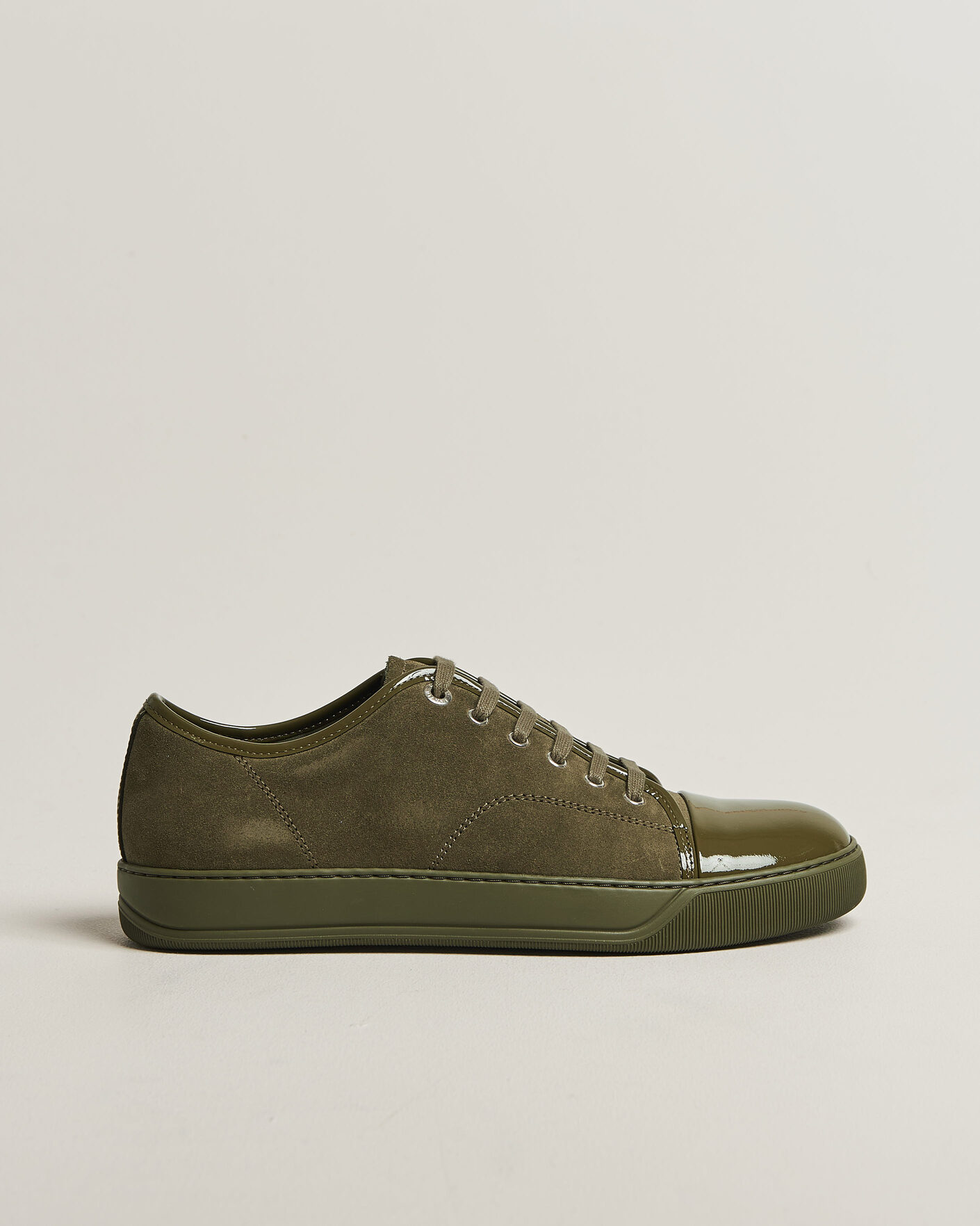 Herre | Sneakers | Lanvin | Patent Cap Toe Sneaker Khaki