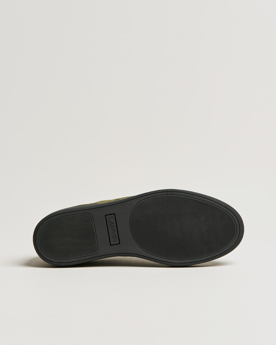 Herre | Lanvin Patent Cap Toe Sneaker Khaki | Lanvin | Patent Cap Toe Sneaker Khaki