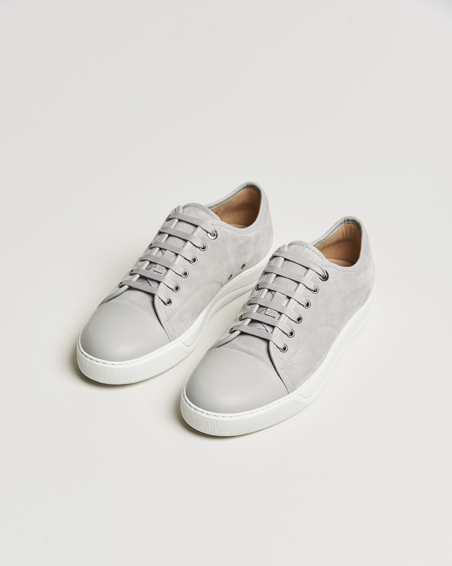 Herre | Lanvin Nappa Cap Toe Sneaker Light Grey | Lanvin | Nappa Cap Toe Sneaker Light Grey