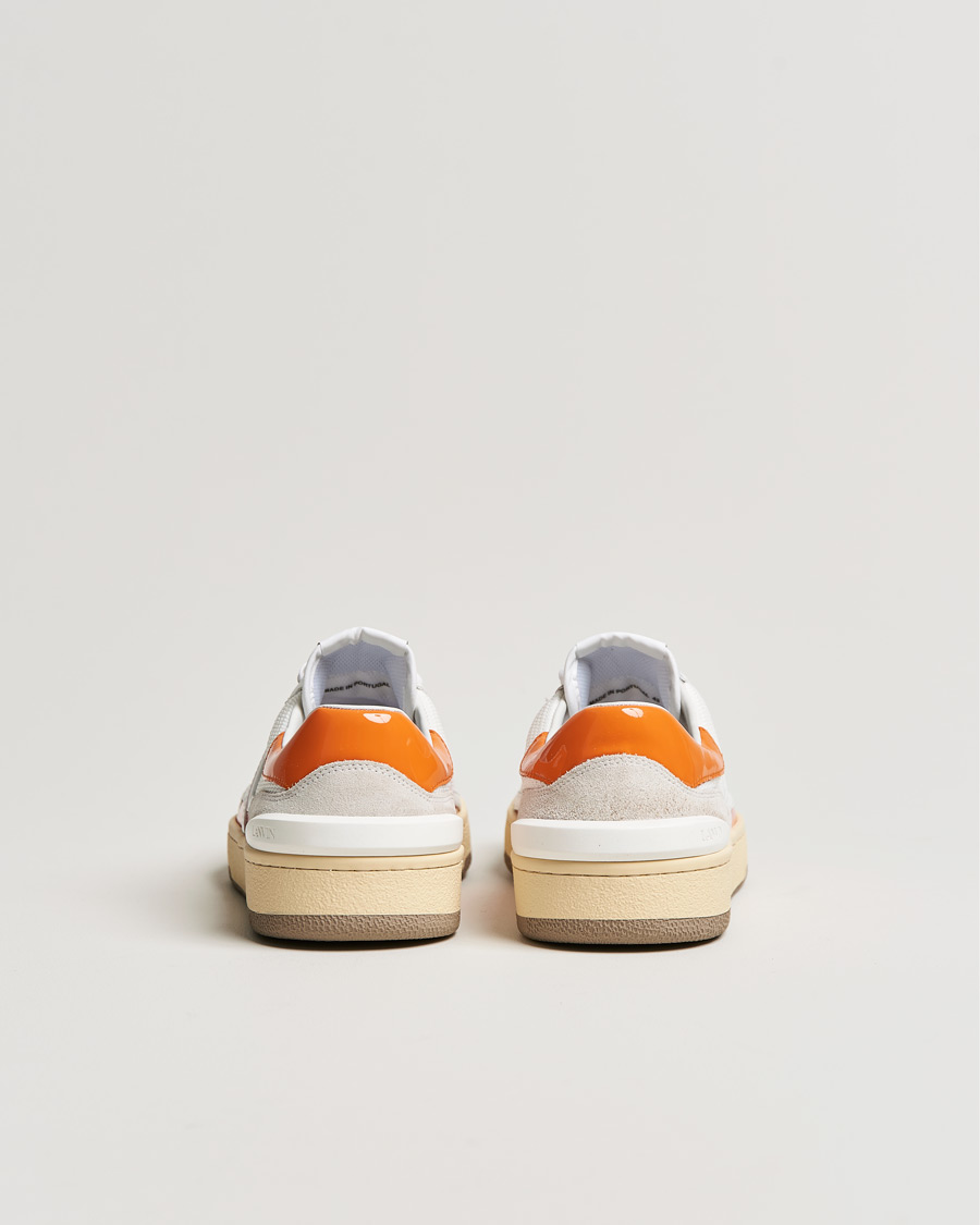 Herre | Lanvin Clay Low Top Sneakers White/Orange | Lanvin | Clay Low Top Sneakers White/Orange