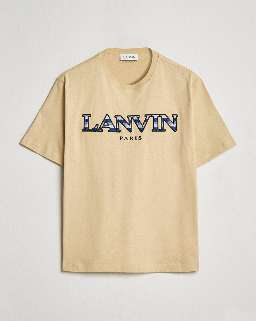 Herre | T-Shirts | Lanvin | Curb Logo T-Shirt Beige