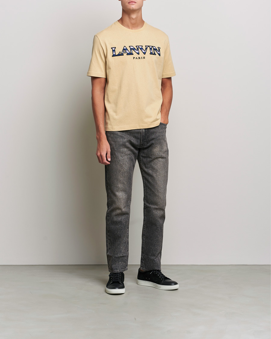 Herre | T-Shirts | Lanvin | Curb Logo T-Shirt Beige