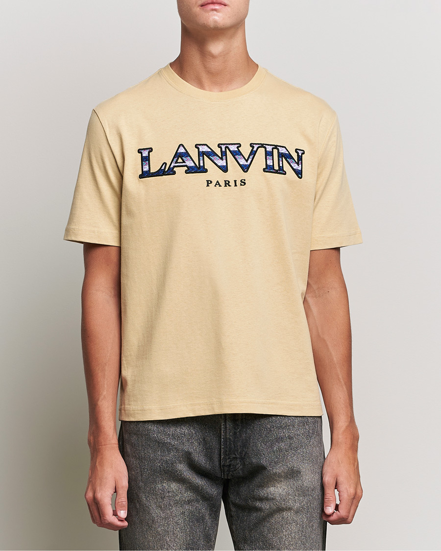 Herre | T-Shirts | Lanvin | Curb Logo T-Shirt Beige